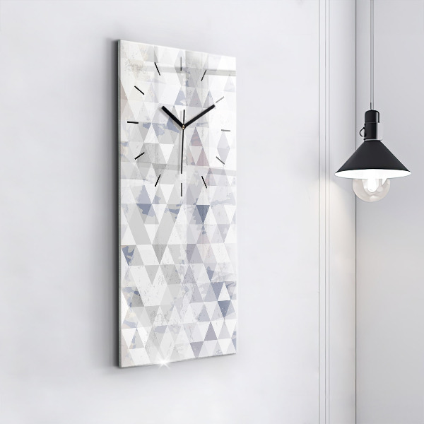 Zegar szklany pionowy Wzór geometryczny