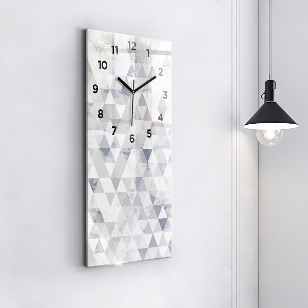 Zegar szklany pionowy Wzór geometryczny