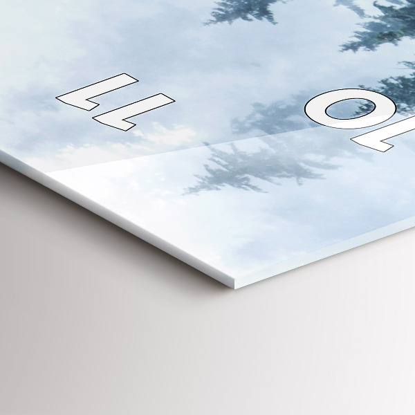 Zegar szklany pionowy Mglisty górski Krajobraz