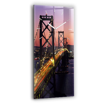 Zegar szklany pionowy USA zachód słońca