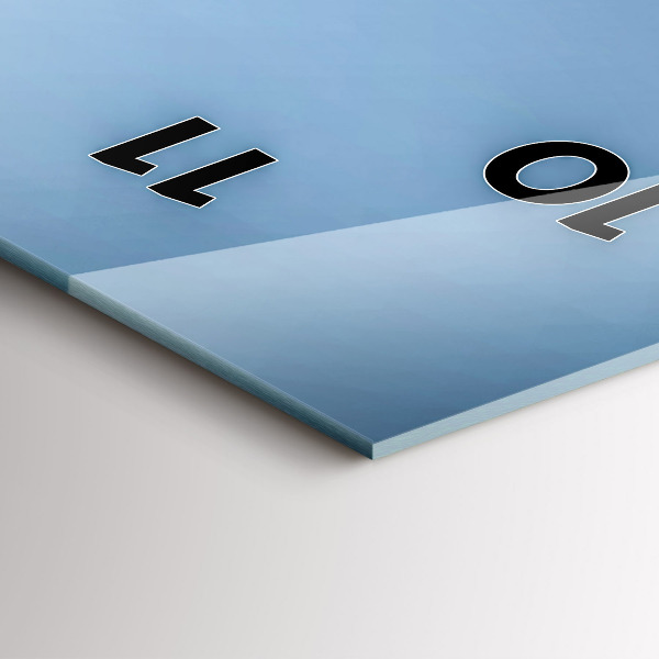 Zegar szklany pionowy Łabędzie w serce