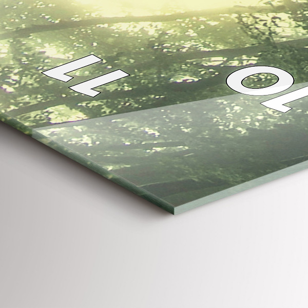 Zegar szklany pionowy Mglisty las o poranku