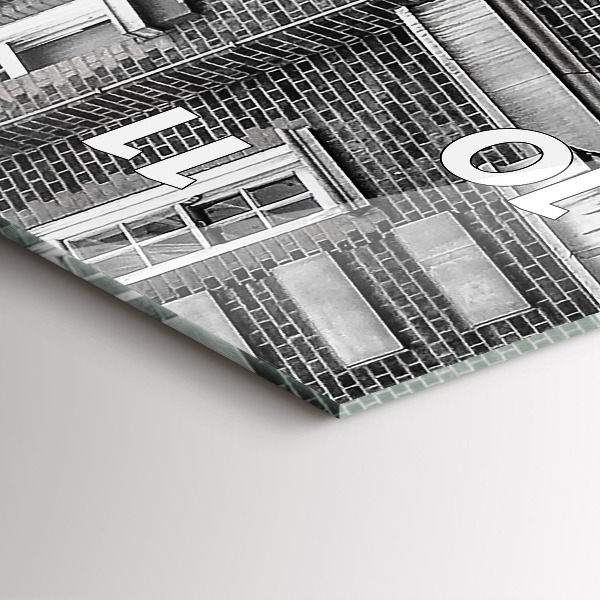 Zegar szklany pionowy Czerwony piętrowy autobus