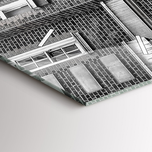 Zegar szklany pionowy Czerwony piętrowy autobus