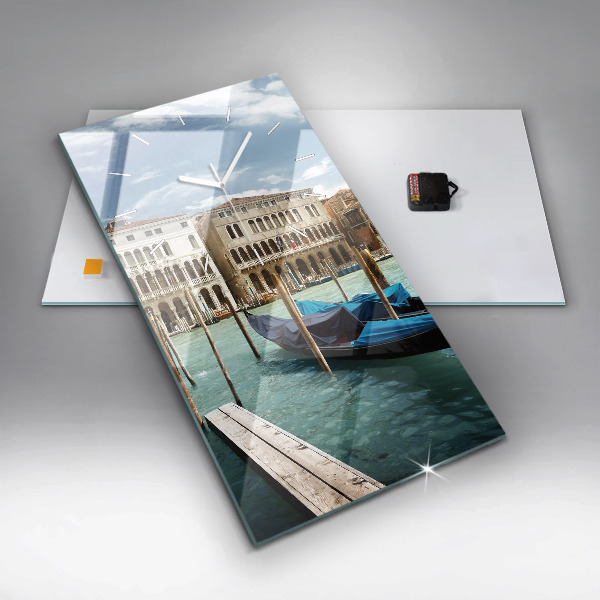 Zegar szklany pionowy Gondole Wenecja Włochy