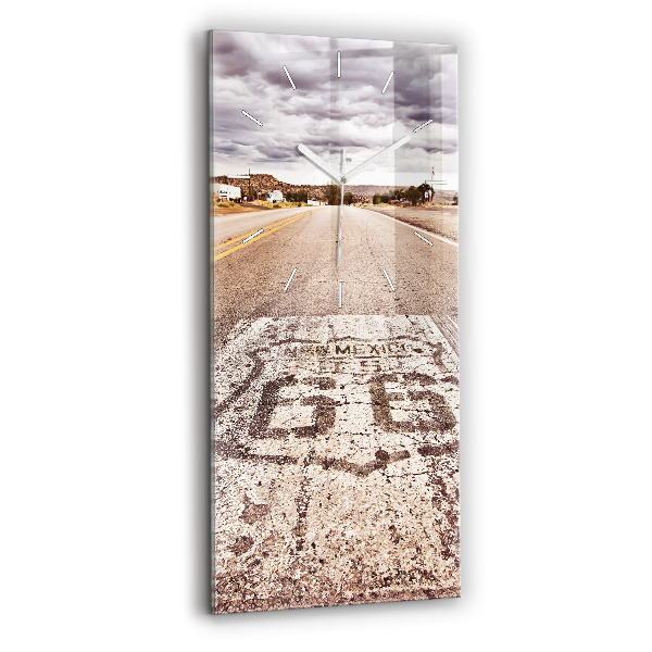 Zegar szklany pionowy droga Route 66 USA