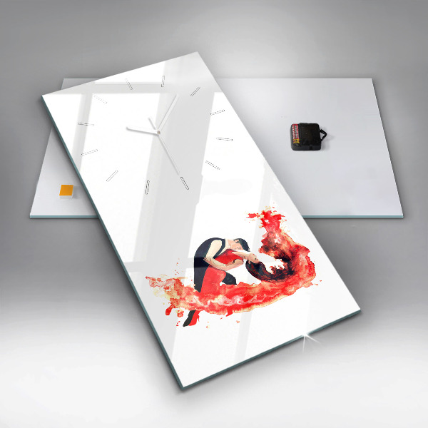 Zegar szklany pionowy Pełne emocji zmysłowe tango