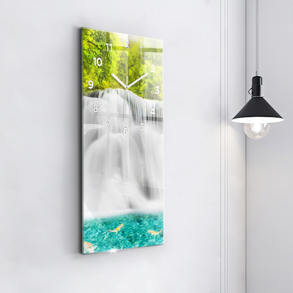Zegar szklany pionowy Wodospad w Tajlandii