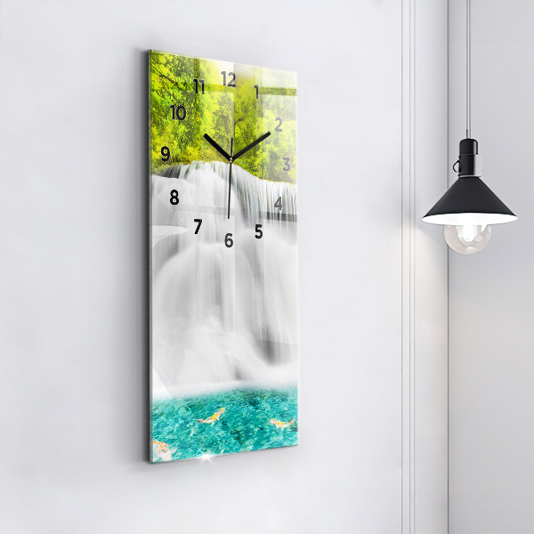 Zegar szklany pionowy Wodospad w Tajlandii