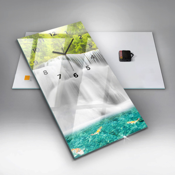 Zegar szklany pionowy Wodospad w Tajlandii