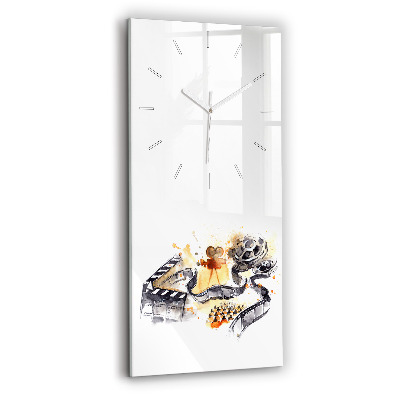 Zegar szklany pionowy Kinematografia kamera