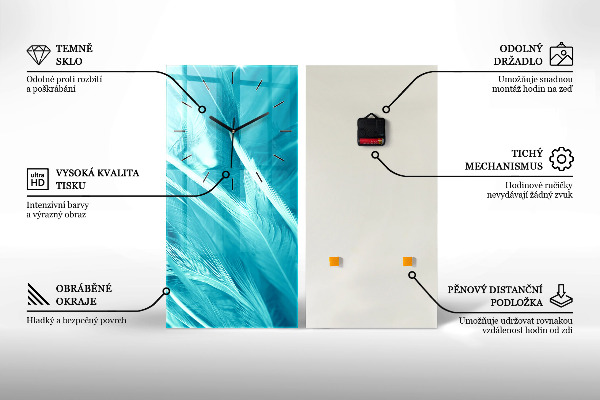 Zegar szklany pionowy Zimowy górski Krajobraz