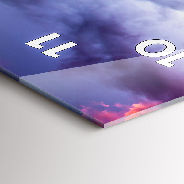 Zegar szklany pionowy Zimowy górski Krajobraz