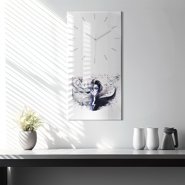 Zegar szklany pionowy Ilustracja Kobiety