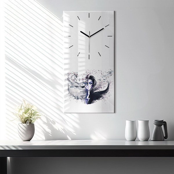 Zegar szklany pionowy Ilustracja Kobiety