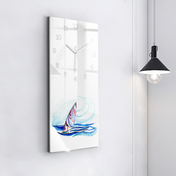 Zegar szklany pionowy Deska surfingowa