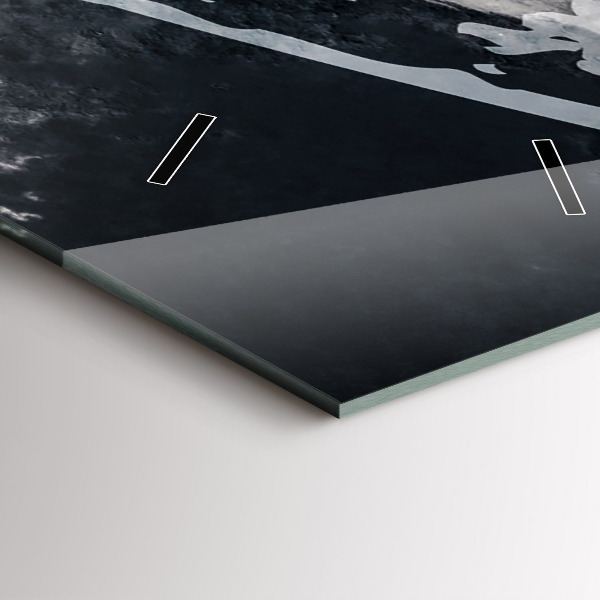 Zegar szklany pionowy Kobieta – akwarele