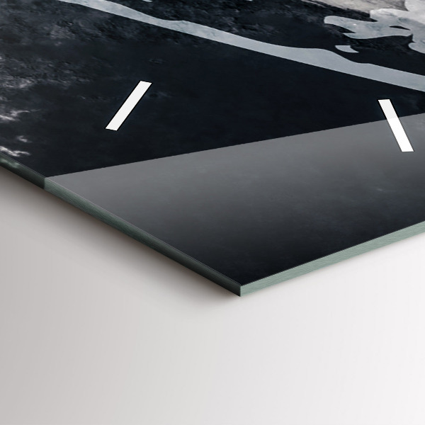 Zegar szklany pionowy Kobieta – akwarele