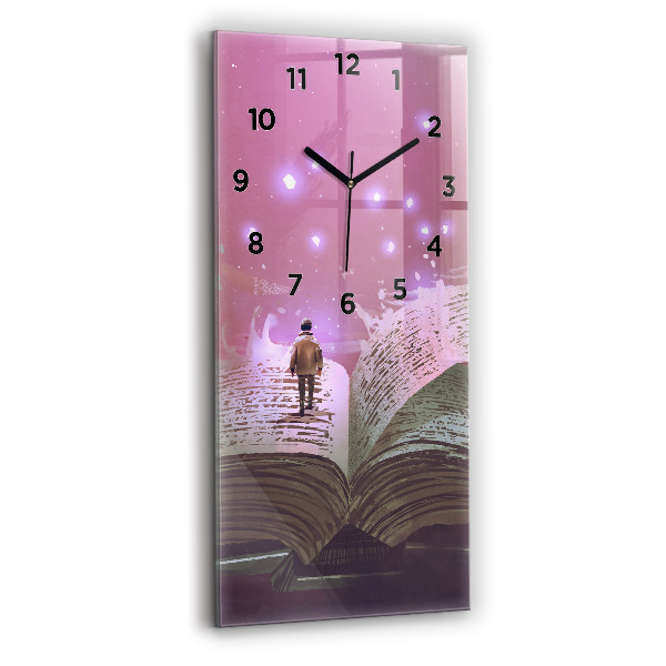 Zegar ścienny pionowy Abstrakcja książka