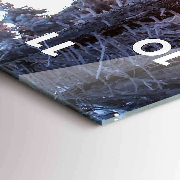 Zegar szklany pionowy Zachód słońca Las