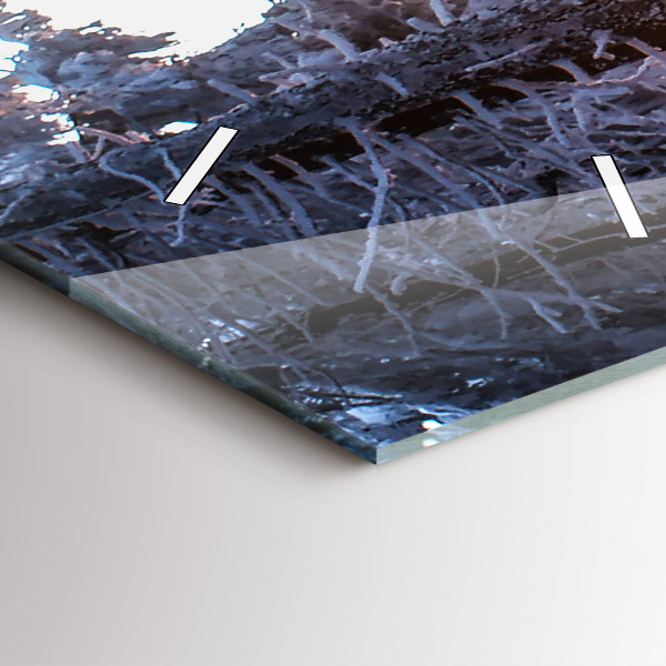 Zegar szklany pionowy Zachód słońca Las