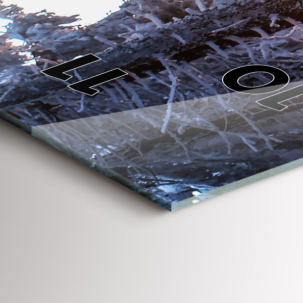 Zegar szklany pionowy Zachód słońca Las