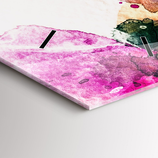 Zegar szklany pionowy Abstrakcyjna twarz kobiety