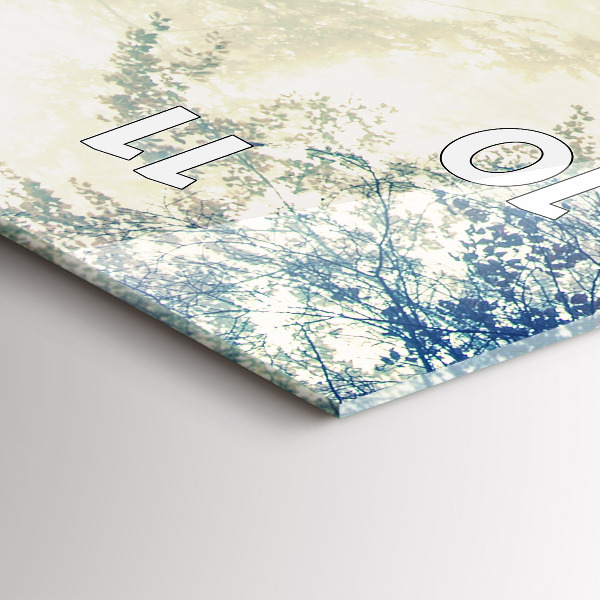 Zegar szklany pionowy Jesienna droga Las Mgła