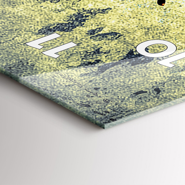 Zegar szklany pionowy Motyl vintage styl