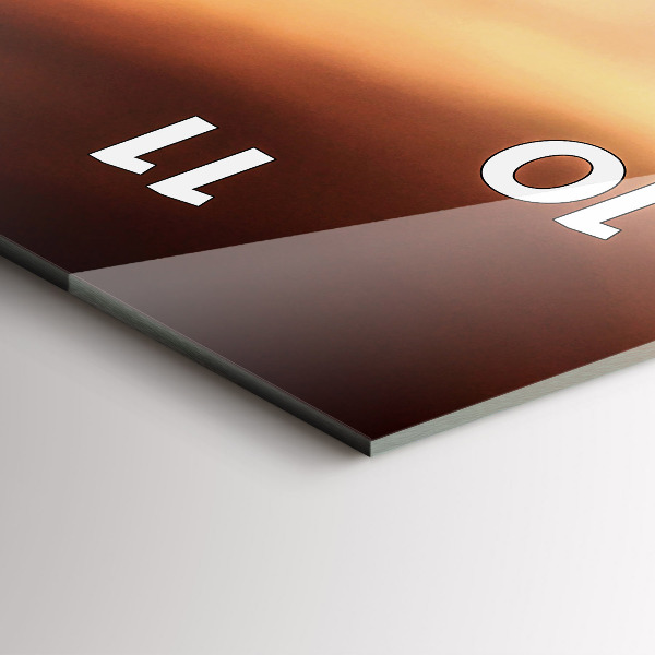 Zegar szklany pionowy Muszla na plaży