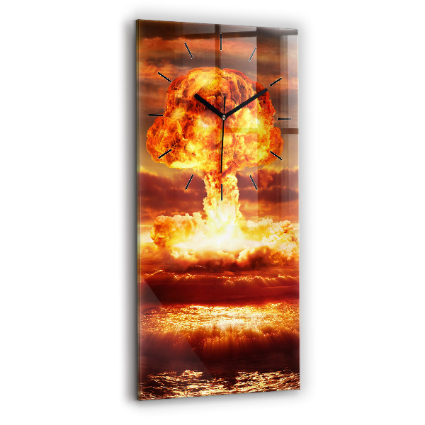Zegar szklany pionowy Wybuch bomby atomowej