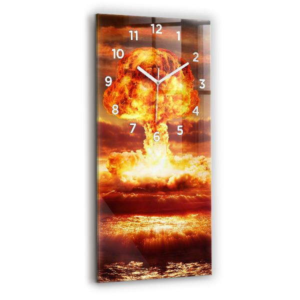 Zegar szklany pionowy Wybuch bomby atomowej