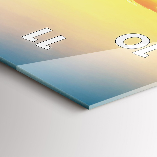 Zegar szklany pionowy Zachód słońca nad wzgórzami