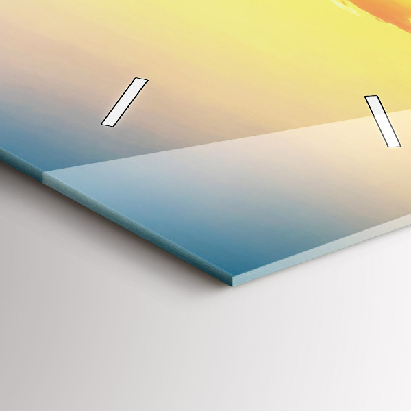 Zegar szklany pionowy Zachód słońca nad wzgórzami