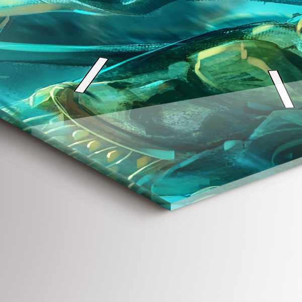 Zegar szklany pionowy Dzieci w lesie