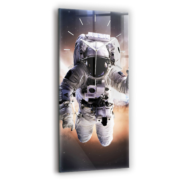 Zegar szklany pionowy Astronauta w kosmosie