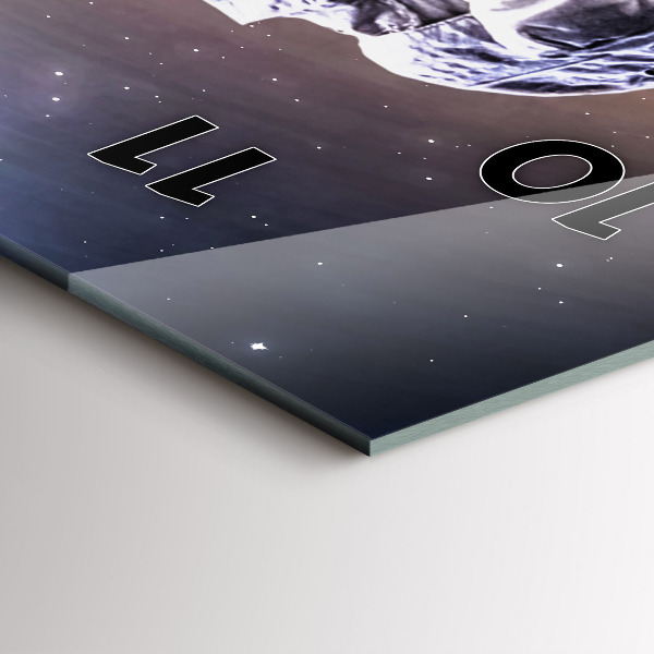 Zegar szklany pionowy Astronauta w kosmosie