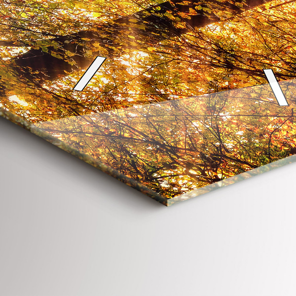 Zegar szklany pionowy Jesienna sceneria leśna