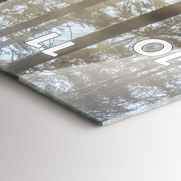 Zegar szklany pionowy Las we mgle