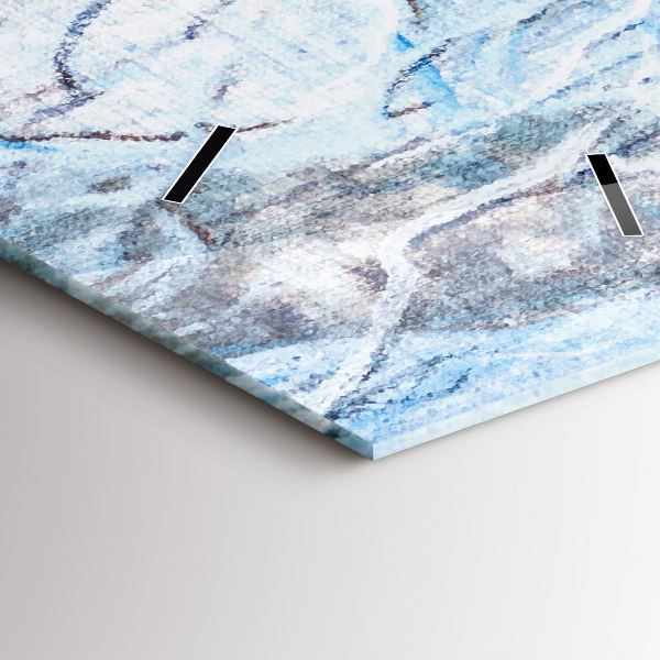 Zegar szklany pionowy Wilki w lesie