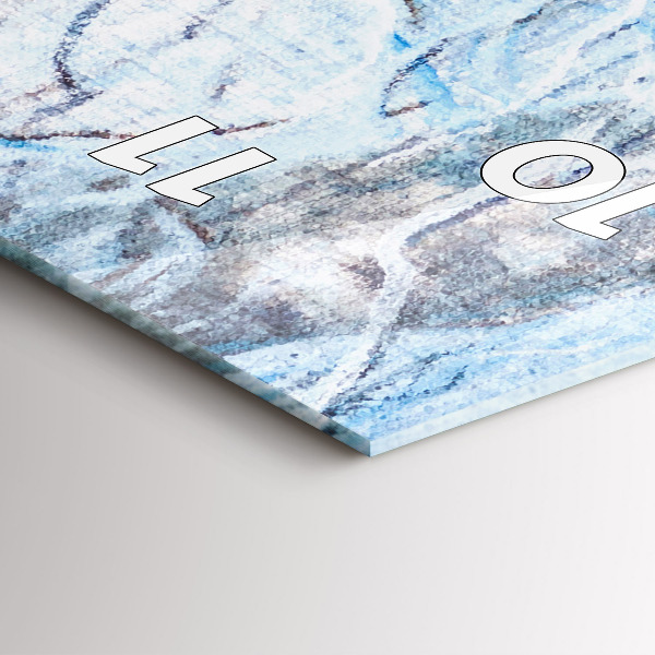 Zegar szklany pionowy Wilki w lesie