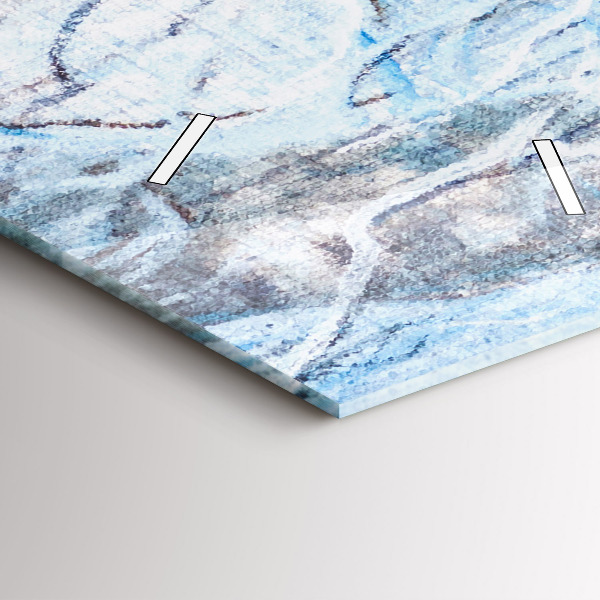 Zegar szklany pionowy Wilki w lesie