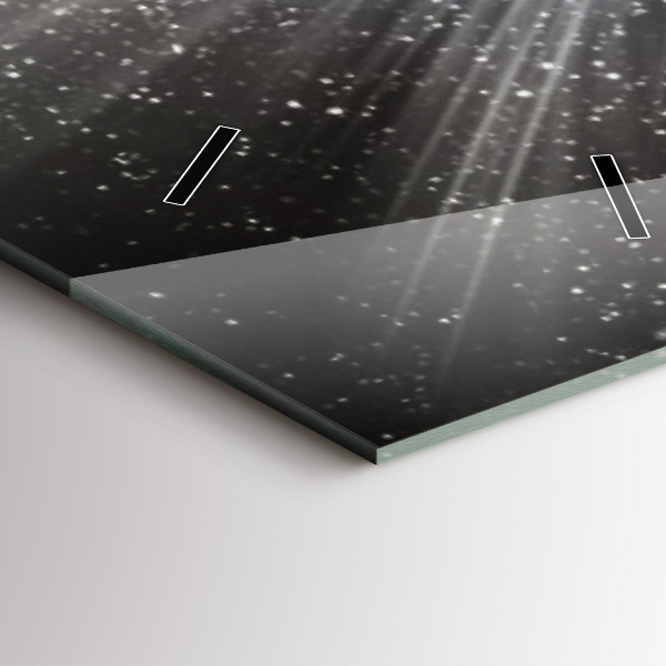 Zegar szklany pionowy Ziemia Księżyc Słońce