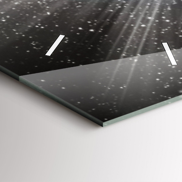 Zegar szklany pionowy Ziemia Księżyc Słońce