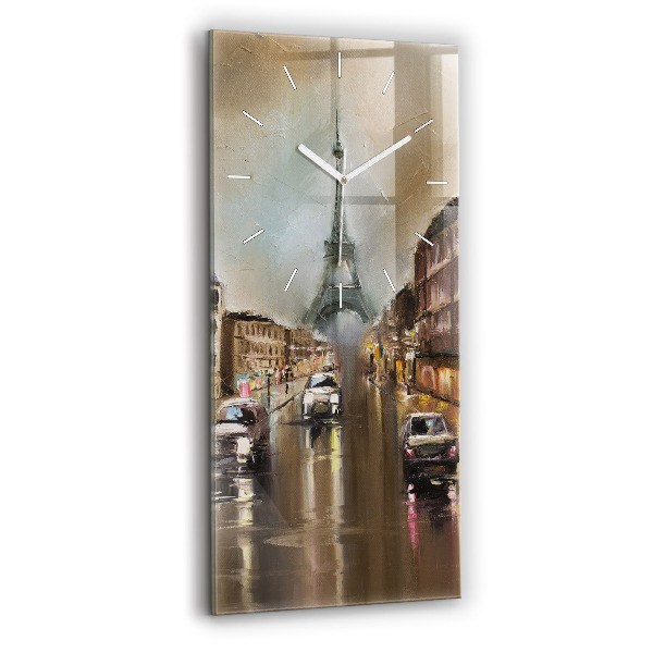 Zegar szklany pionowy Architektura miasta Paryż