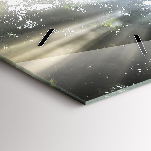 Zegar szklany pionowy Słoń w dżungli