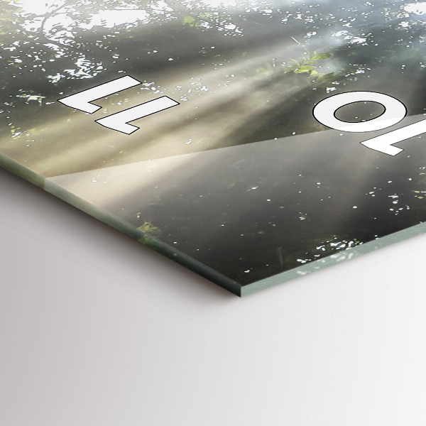 Zegar szklany pionowy Słoń w dżungli