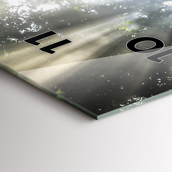 Zegar szklany pionowy Słoń w dżungli