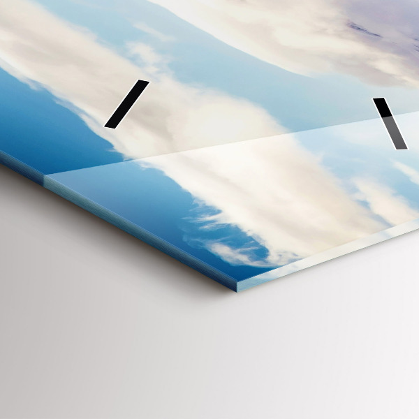 Zegar szklany pionowy Widok na jezioro