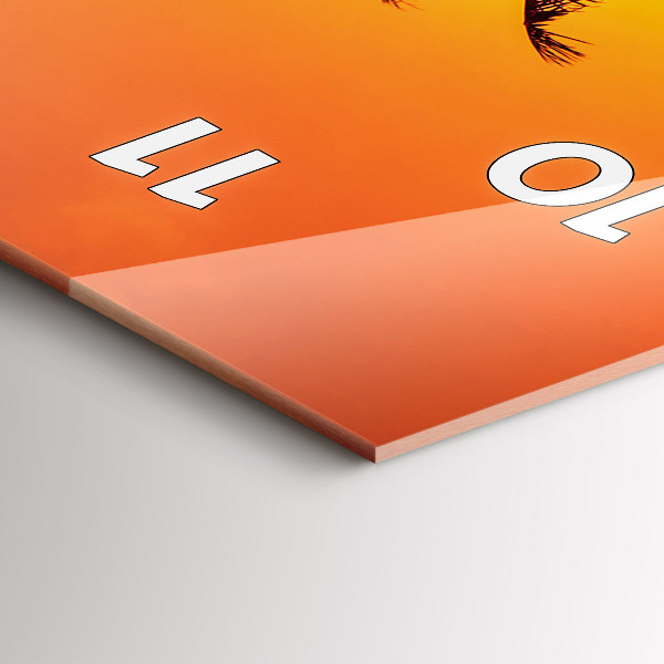 Zegar szklany pionowy Tajlandia plaża Klong Prao